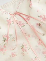 Chiffon Floral Ruffle Hem Camis Blouse