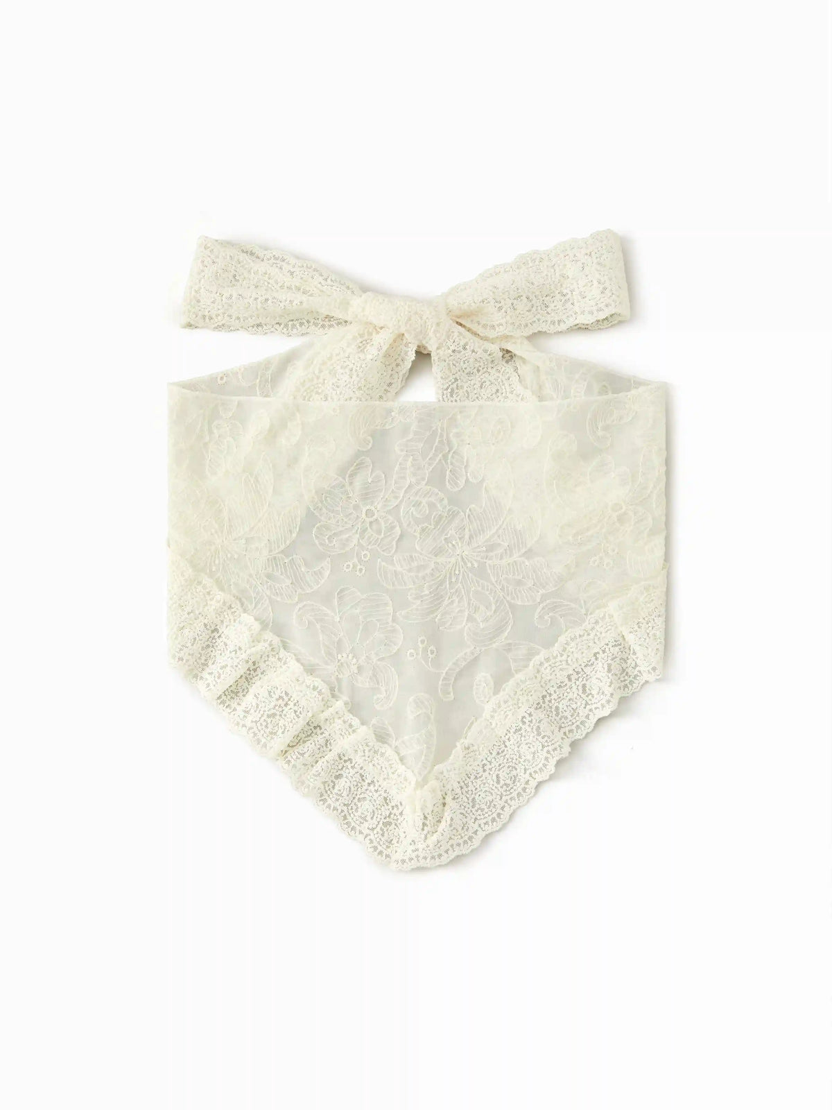 FLORAL LACE TRIANGLE SCARF