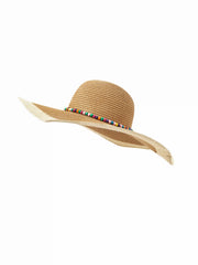 COLORFUL BEADED WOVEN HAT