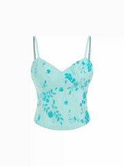 Sequins Floral Sweetheart Cami Top