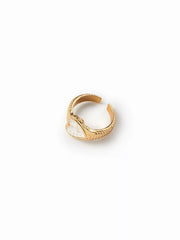 HEART & CLOCK PENDANT OPEN RING