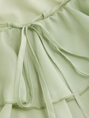 Chiffon Halter Neck Ruffle Maxi Strappy Dress
