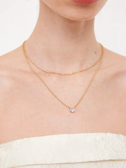 RHINESTONE LAYERED NECKLACE