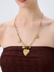 HEART & CHERRY & STRAWBERRY PENDANT NECKLACE