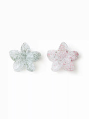 2PCS FLORAL HAIR CLAW SET