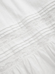 Cotton Lace Drawstring Broderie Anglaise Bermuda Bloomer Shorts