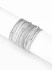 RHINESTONE DECOR LAYERED BRACELET SET