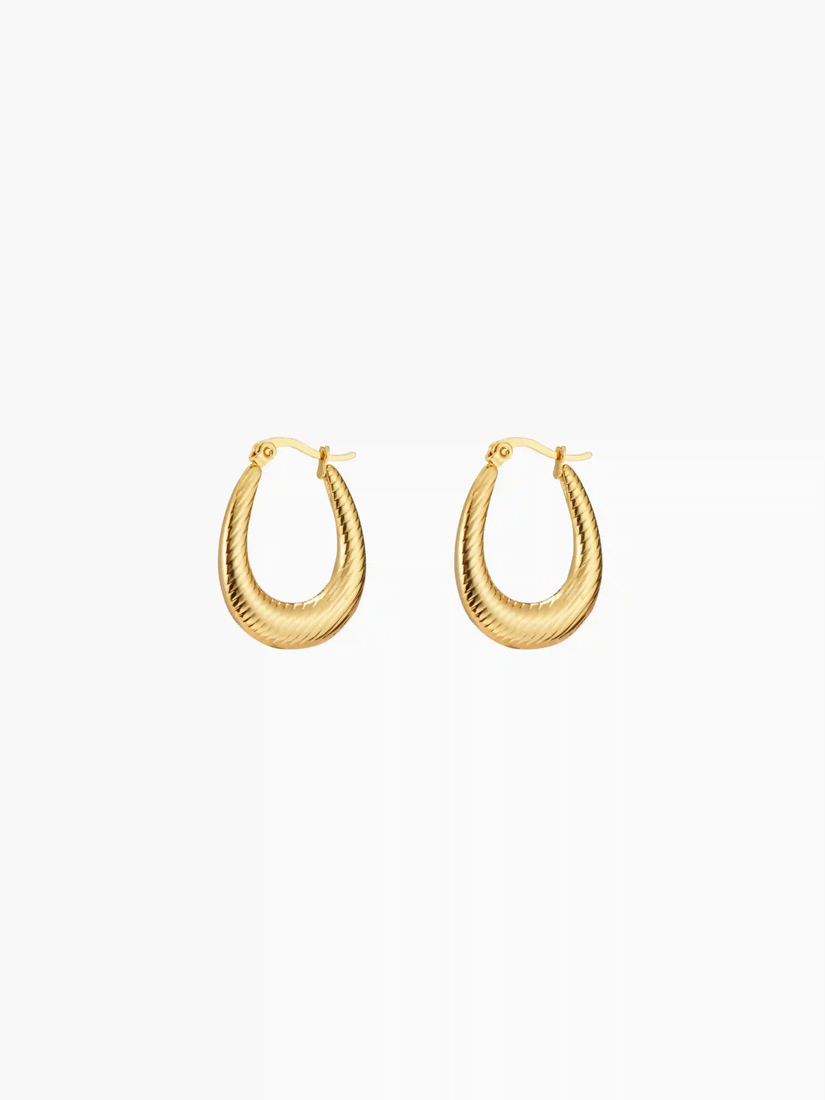 OVAL HOOP EARRINGS