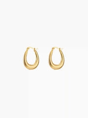 OVAL HOOP EARRINGS