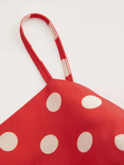 Polka Dot Ruched Cami Top
