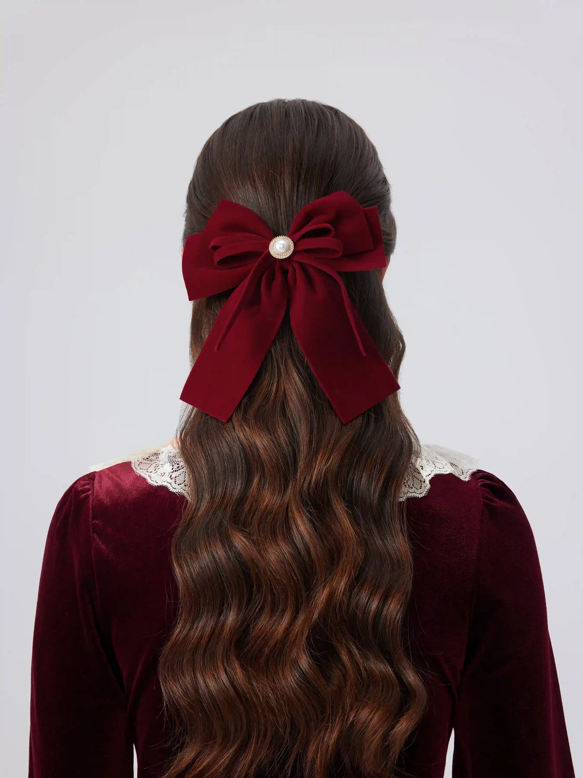Bowknot Velvet Hair Clip