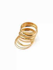 12PCS TEXTURED BANGLE BRACELET SET