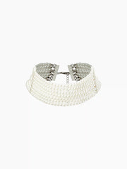 FAUX PEARL BEADED LAYERED NECKLACE