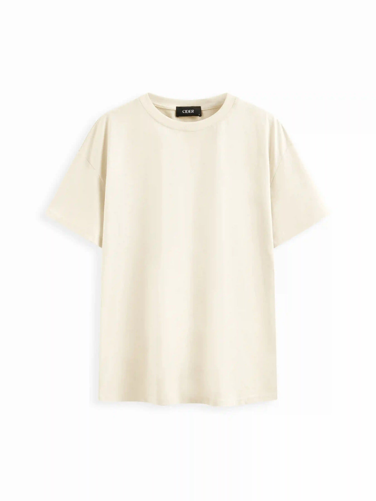 Cotton-blend Round Neckline Short Sleeve Oversized Longline Tee