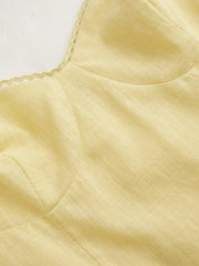 Cotton-blend Sweetheart Lettuce Trim Mini Dress
