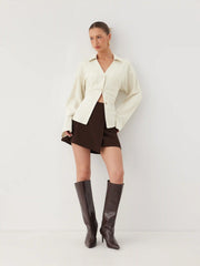 Ruched Metal Detail Top