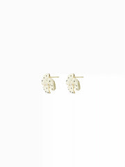 POLKA DOT FLOWER STUD EARRINGS