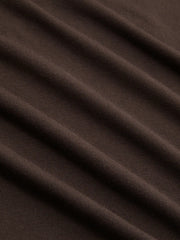 Round Neckline Asymmetrical Twist Metal Detail Top