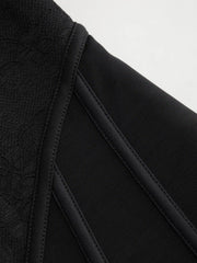 Lace Asymmetrical Hem Tummy Control Corset Shapewear