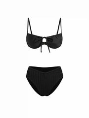 Sweetheart Cut Out Underwire Cheeky Bikini Set