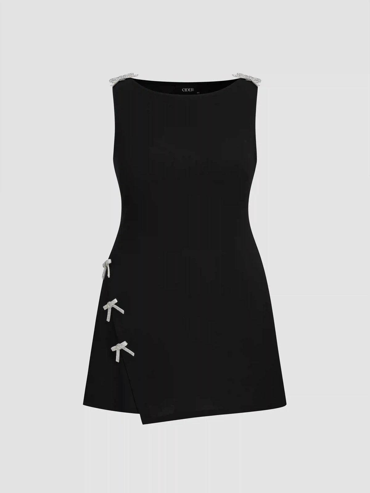 Vestido Mini con Lazo Cuello Barco Curvy