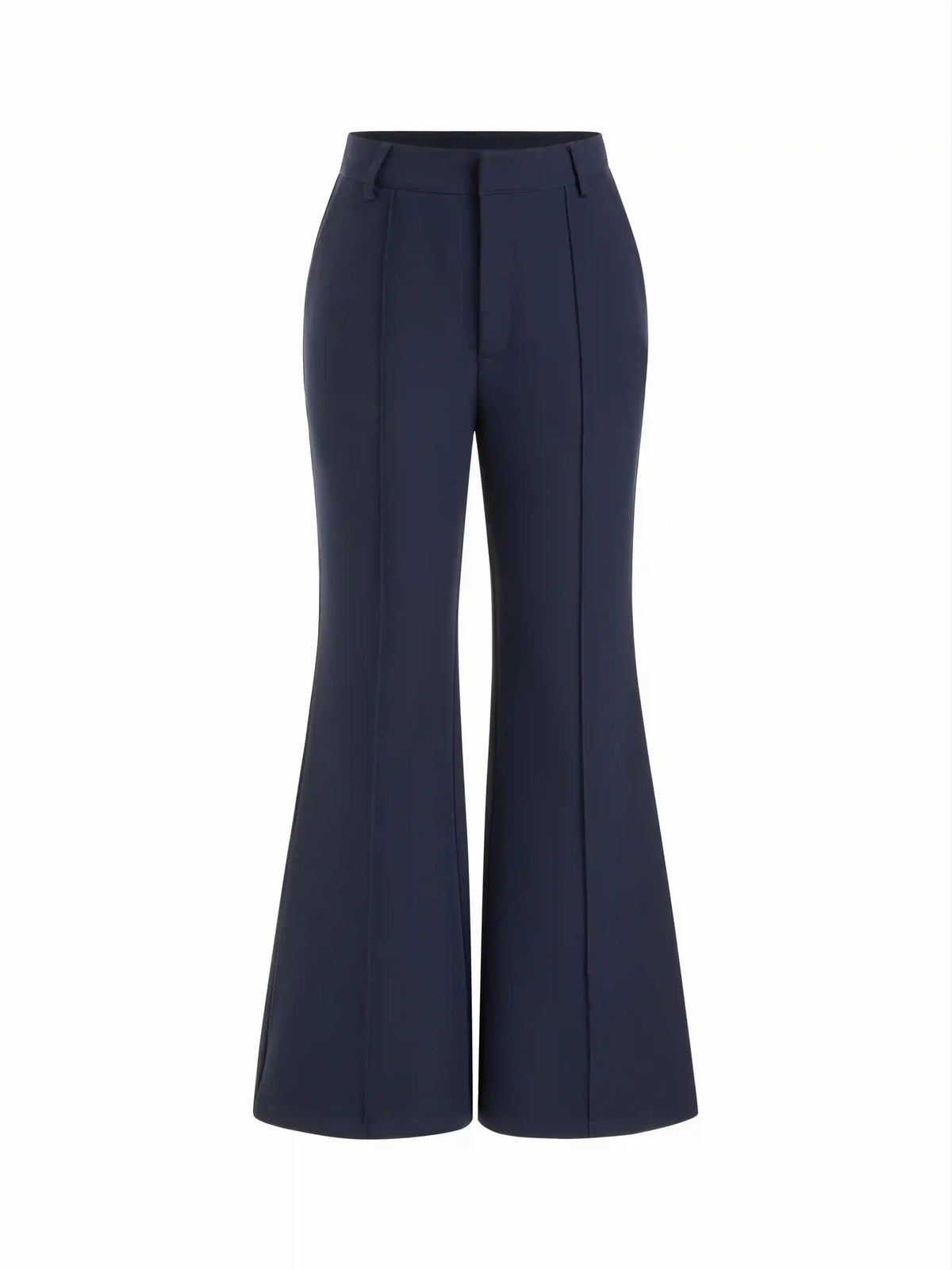 Mid Rise Pocket Flared Trousers