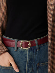 CROCODILE PRINT BUCKLE BELT