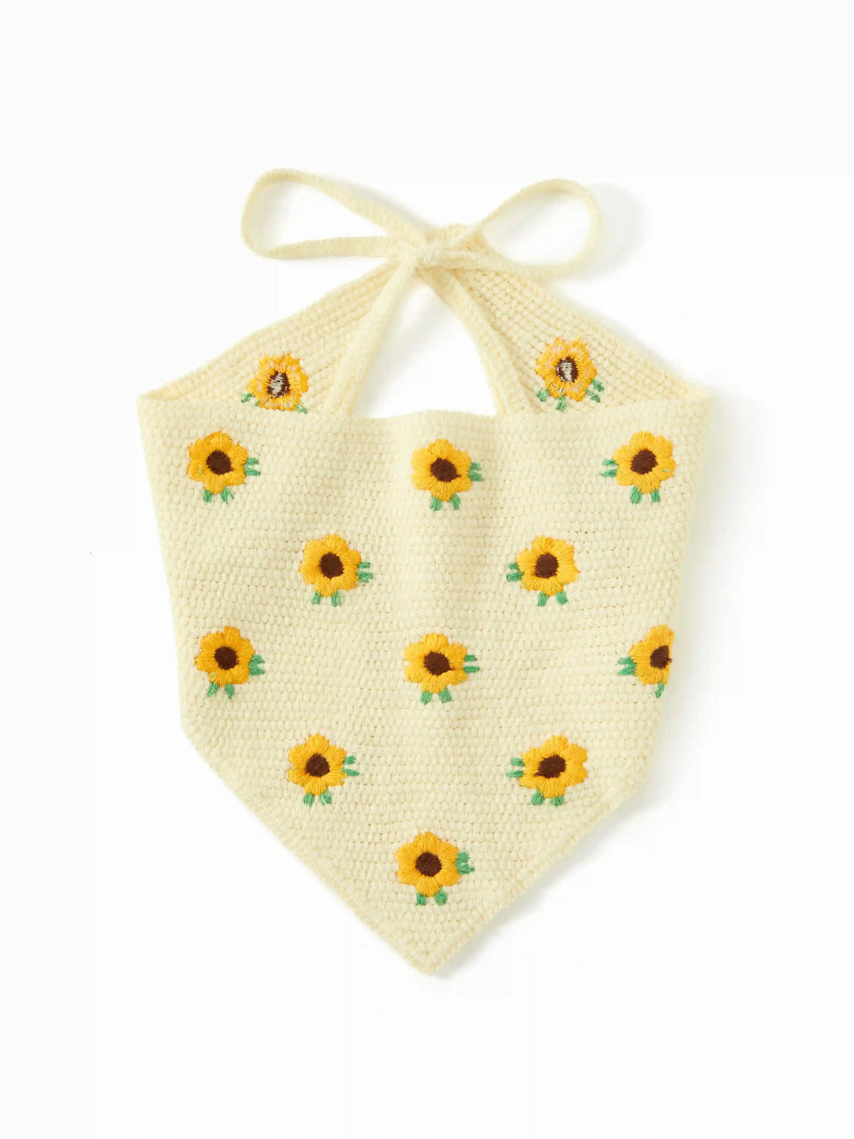 SUNFLOWER KNITTED HEADSCARF