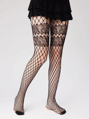 FLORAL FISHNET TIGHTS