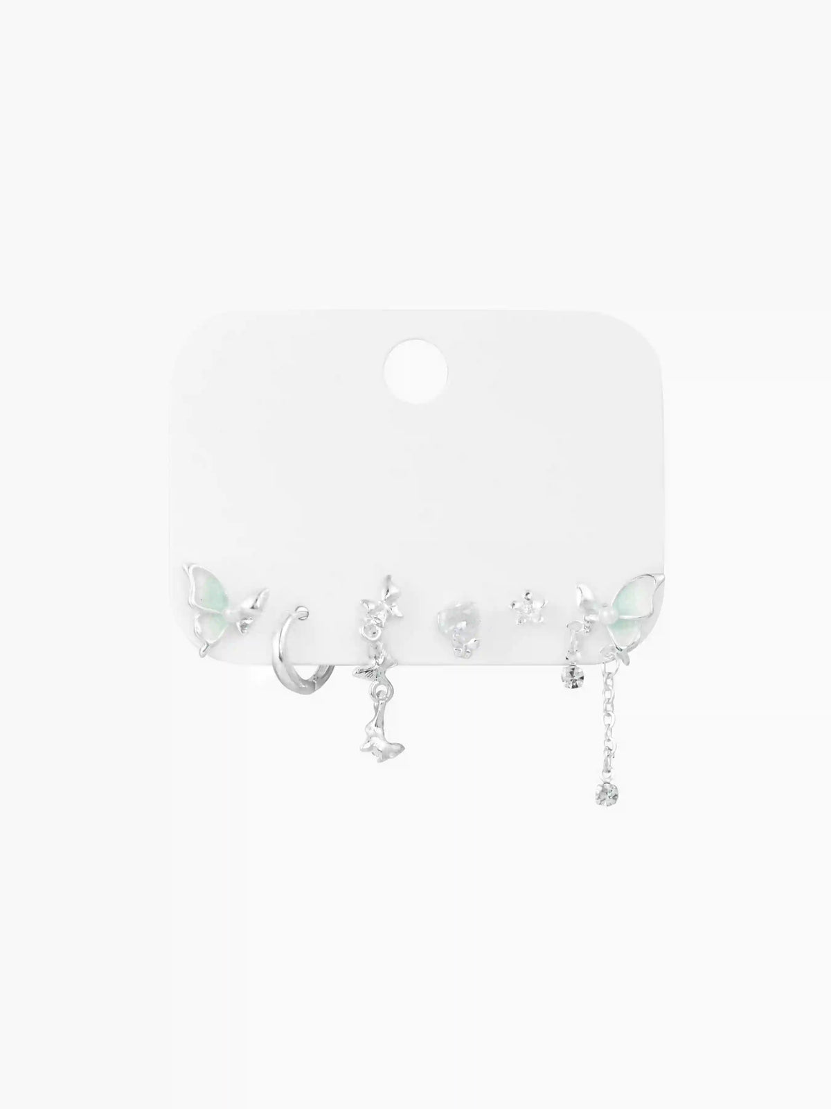 3 PAIRS BUTTERFLY & FLOWER EARRINGS SET