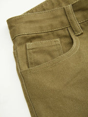 Washed Denim Low Rise Leopard Barrel-leg Jeans