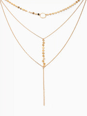 Handmade Brass Sequin Layered Choker Necklace