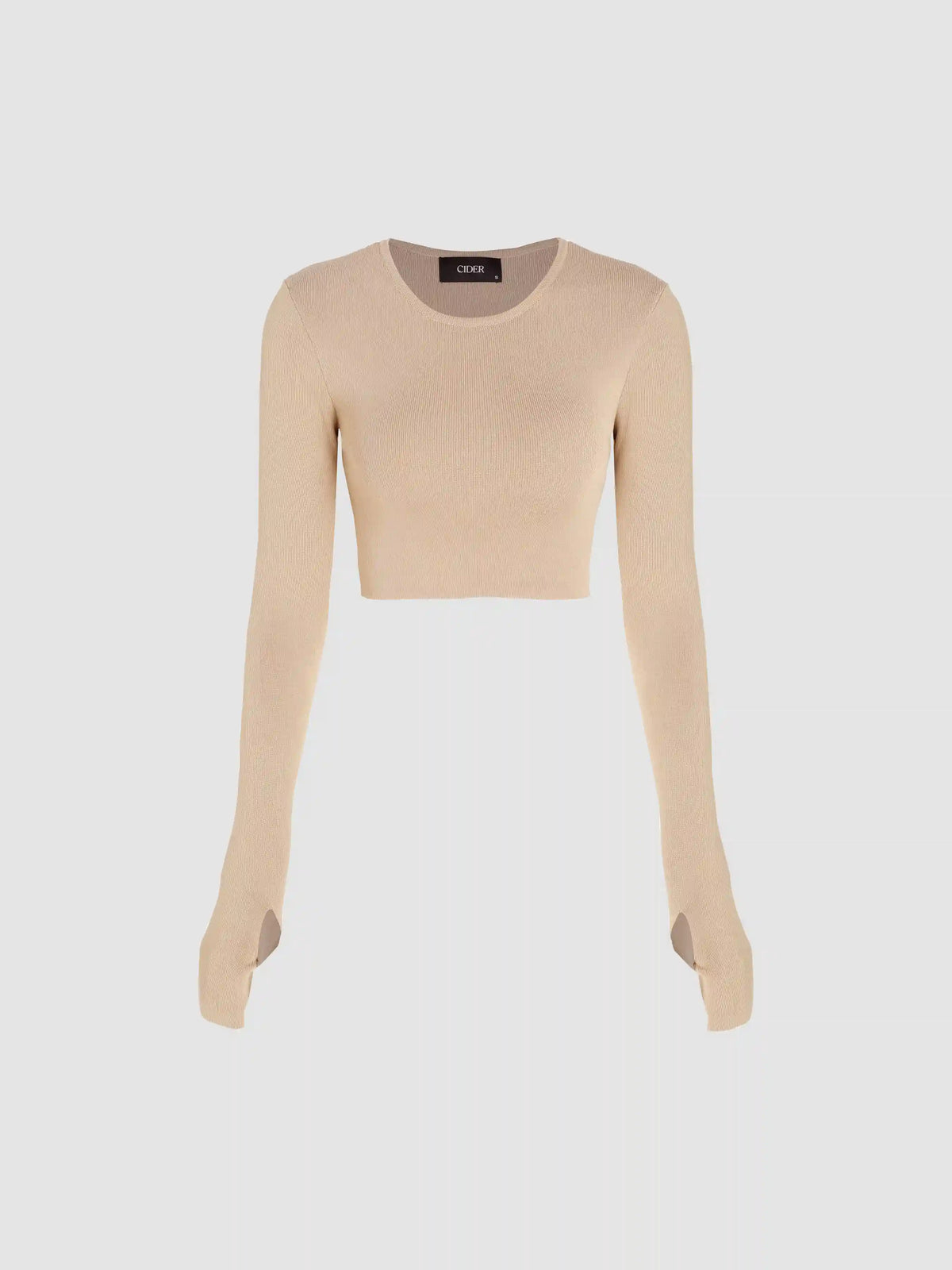 Solid Bodycon Knitted Crop Top
