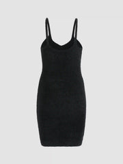 Knit Solid Bodycon Dress