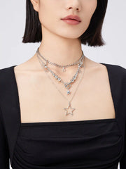 Multi-layered Star Decor Chain Necklace
