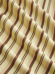 Cotton-blend Striped Knotted Wide Leg Trousers