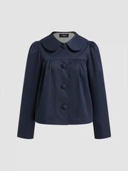 Peter Pan Collar Oversized Trench Coat
