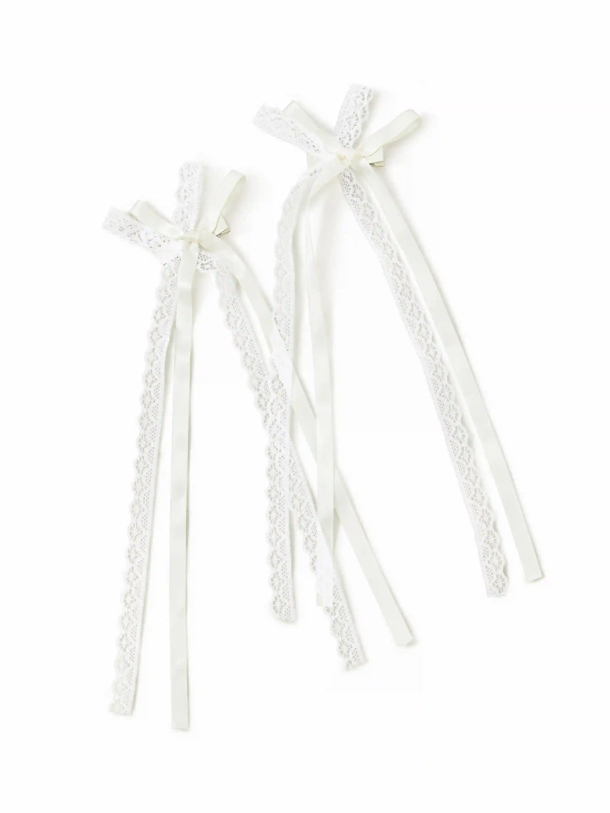 2PCS LACE BOWKNOT HAIR CLIP SET