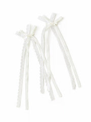 2PCS LACE BOWKNOT HAIR CLIP SET