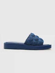 Faux Leather 3D Heart Slide Sandals