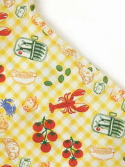 SEAFOOD & VEGETABLE GRAPHIC CARRYING BAG