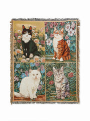 CAT & FLOWER TAPESTRY