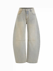 Cider Denim Low Rise Pocket Barrel-leg Jeans