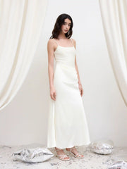 Sequins Square Neck Ruched Maxi Dress
