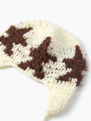 STAR KNITTED BEANIE HAT