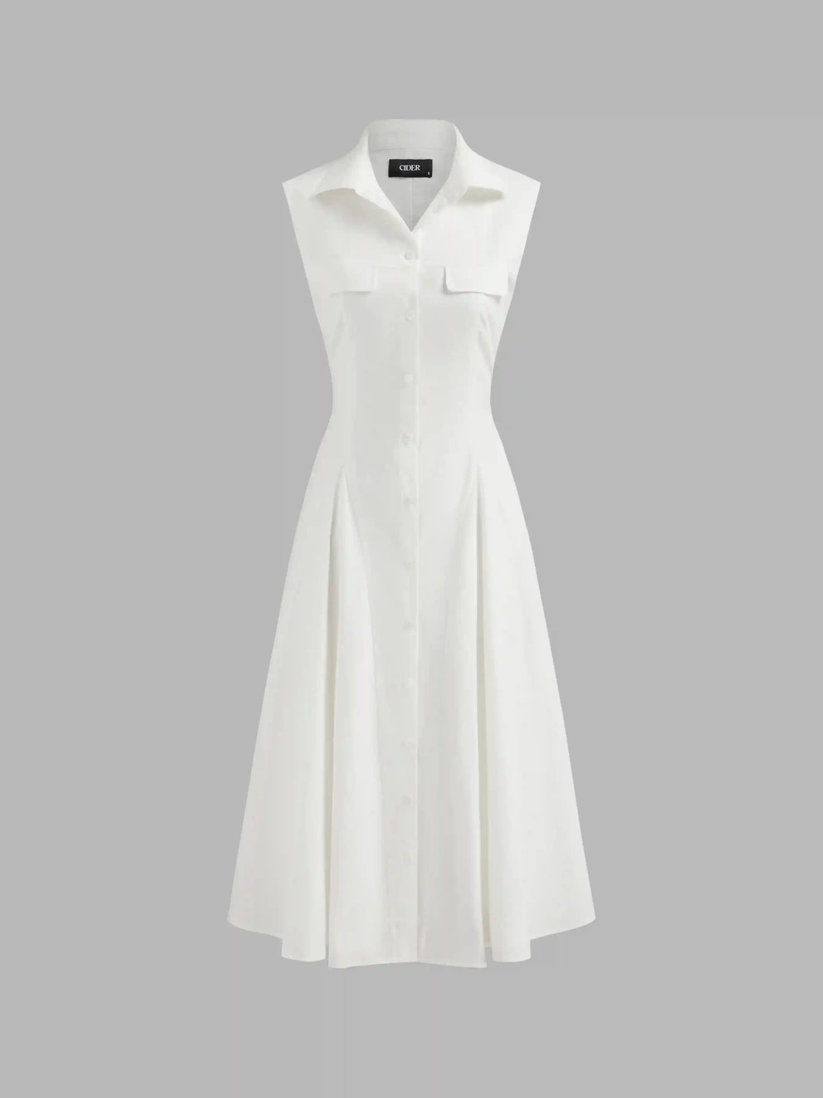 Cotton Polo Knotted Shirt Maxi Dress
