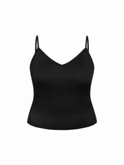 Two-piece Lace Ruched Lettuce Trim See-through Top With Cami Top Curve & Plus