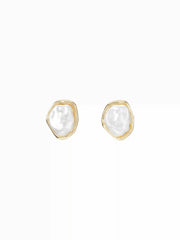 BAROQUE FAUX PEARL STUD EARRINGS