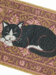 CAT & FLOWER DOOR MAT