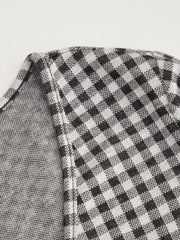 V-neck Gingham Bowknot Mini Dress